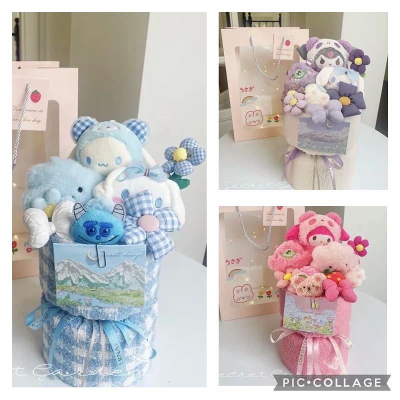 Super cute Flower BOUQUET with LED light & Gift bag Flowers gift