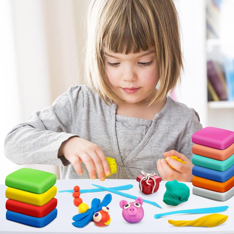 Magic Clay - Air Dry Clay 24 Colors, Modeling Clay for Kids with Tools, Soft & Ultra Light, Toys Gifts forBoys Girls Kids