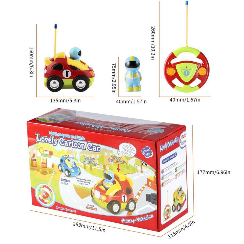 Kids Baby Toddlers Cartoon Astronaut R C Race Car Radio Control Toy Gift Perfect for Young Children Learning to Play