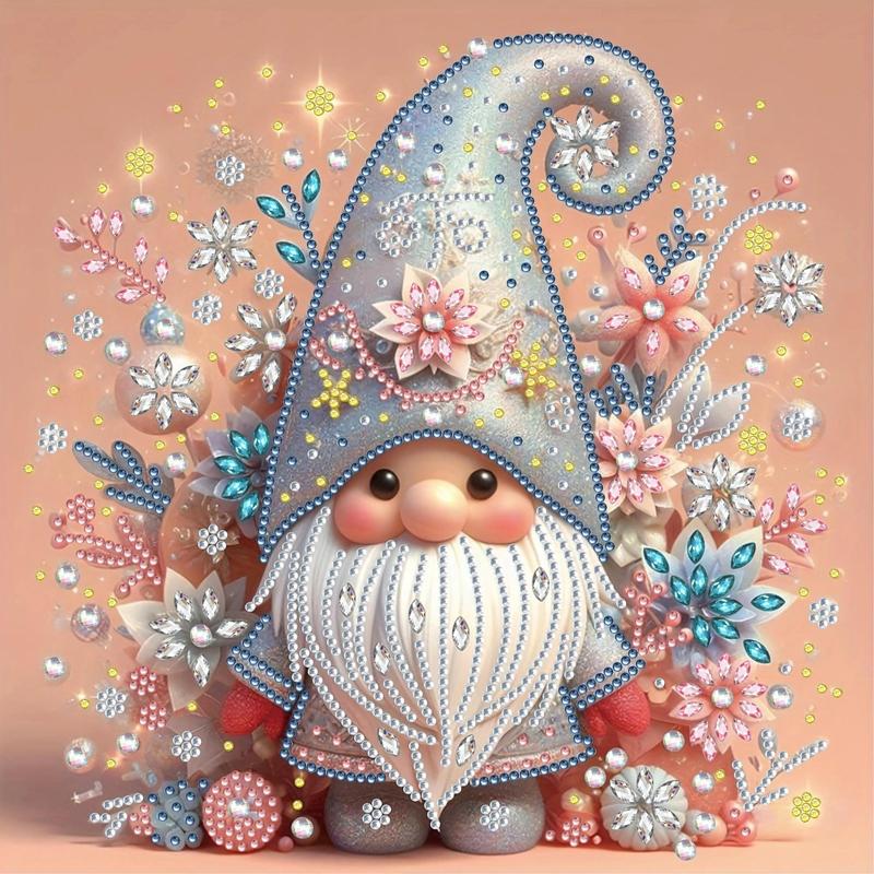 Gnome Pattern DIY Diamond Arts Colorful Painting Kit without Frame, DIY 5D Irregular Diamond Arts Colorful Painting Kit, Wall Art Decor for Home