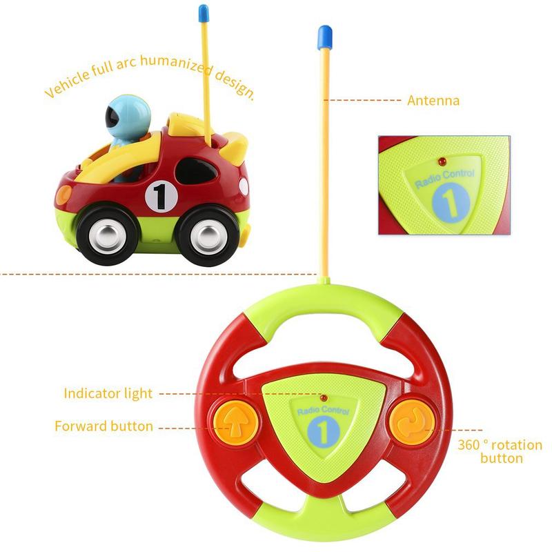 Kids Baby Toddlers Cartoon Astronaut R C Race Car Radio Control Toy Gift Perfect for Young Children Learning to Play
