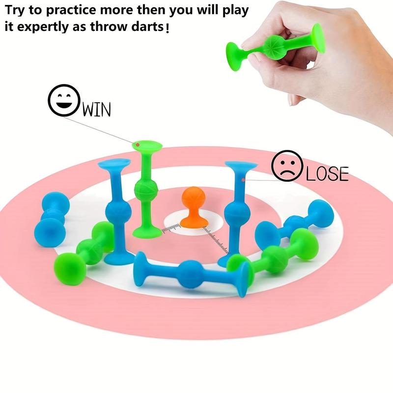 Double-sided Suction Cup Dart Toys for Teens, Indoor Recreation Toy for Beginners, Suction Cup Toy, Stress Relief Fidget Toy, Family Interactive Game Gift for Boys & Girls