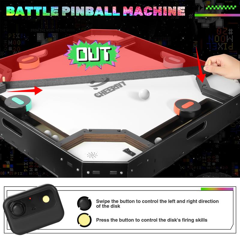 CHEERIVY Board Game Arcade for Home,Tabletop Games with Remote Control, Sling Puck Games with LED Light and Sound Effects, Tables Game for Adults 19 and above,with a Points, Fun Table Games for Family Gatherings,Hyper Board Games