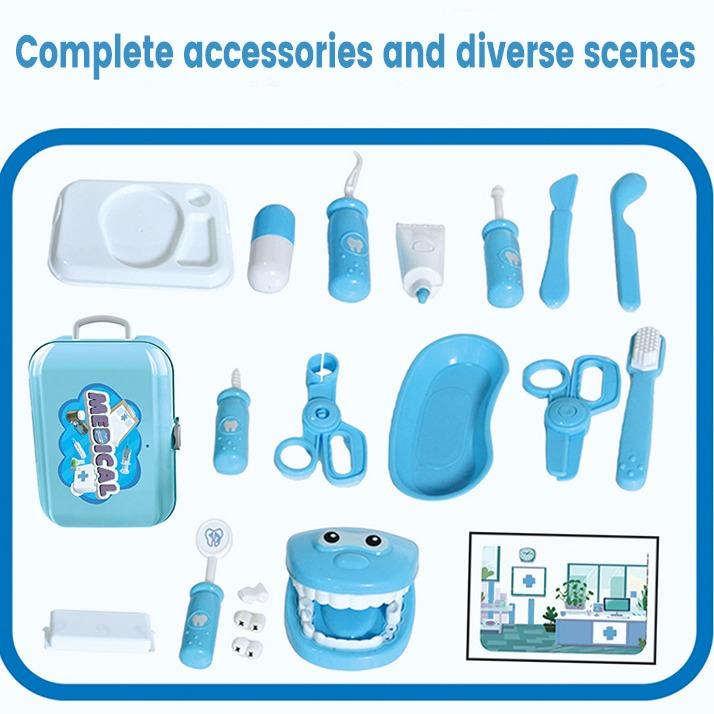 Kids Doctor Playset, Medical Kit Toy for Boys Girls, Pretend Dentist Play Set, Pretend Play Kit Set, Gift for Kids