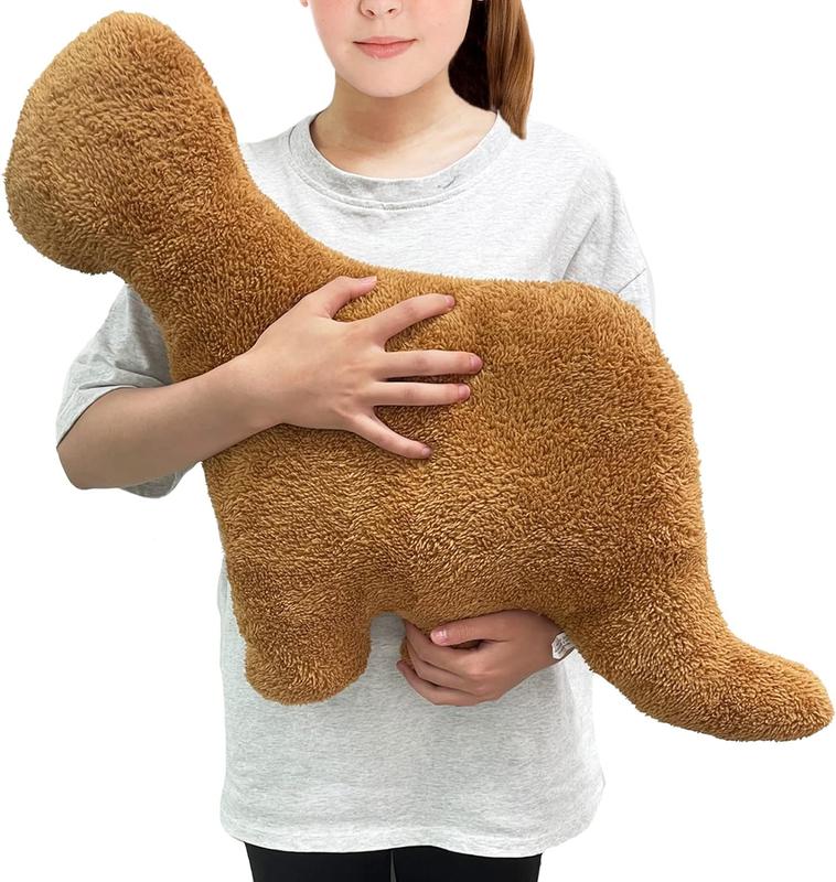 Dino Nugget Pillow Plush, Dinosaur Chicken Nugget Stuffed Animal Plush Toy, Party Decoration Birthday for Boys Girls