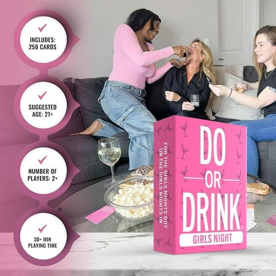 Do or Drink Girls Night Bachelorette Party Card Games for Adults with 250 Cards - Perfect for Fun and Games