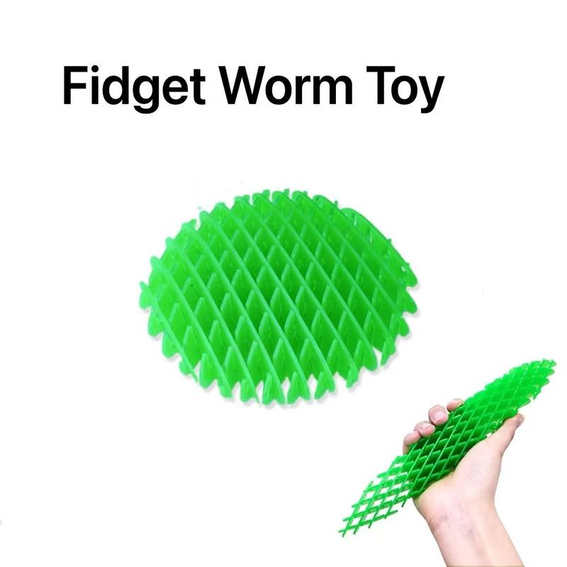 Fidget Worm Toy,Funny Pocket Fidget Toy,  Stress and Anxiety Relief Calming Fidgets Desk Toys for Adults, Stretch and Squeeze Sensory Toys