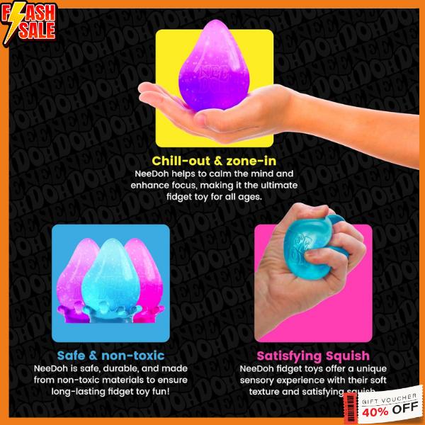Schylling NeeDoh Dream Drop Sensory Squeeze Toy - 3