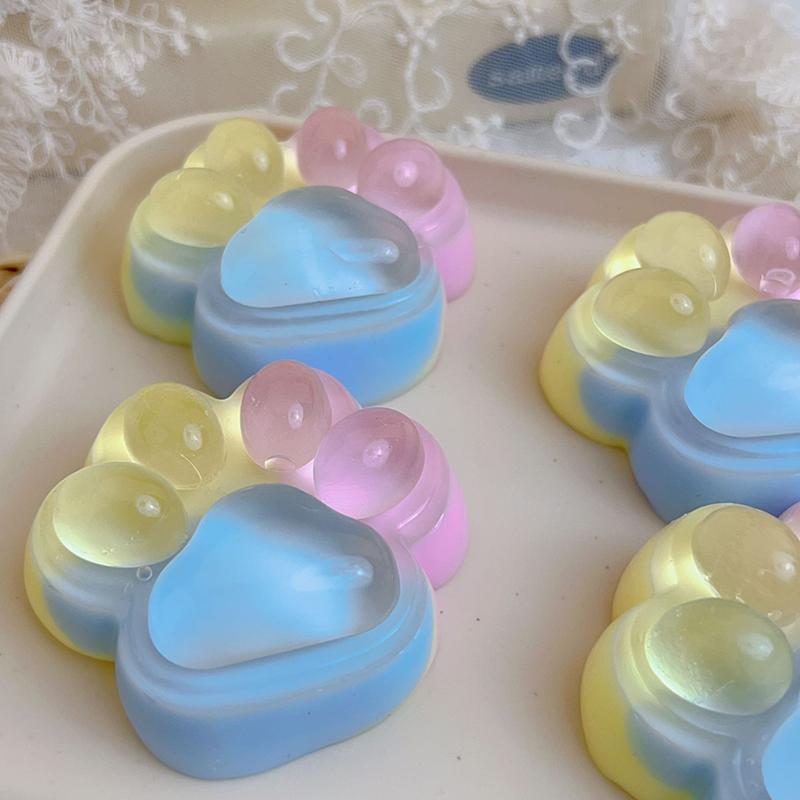 Cute Color Cat Paw Squeeze Toy Slow Rebound Soft Mochi Toy Stress Relief Toys Kids Sensory Fidget Toys Gifts