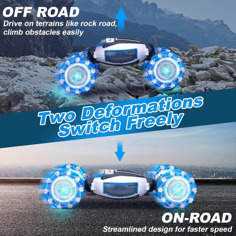 4WD Gesture Sensing RC Stunt Car - 360° Rotate, Off-Road Drift with Lights & Music, Remote Control Toy for Kids 6-12, Perfect Birthday & Xmas Gift