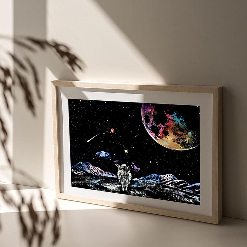 Space Series Scratch & Engraving Art Paper Kit (16