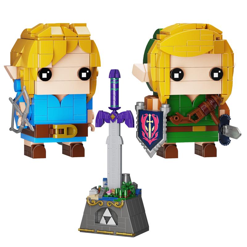 2 in 1 Blue & Green Classic Action Figures Building Blocks Set, Perfect for Fans and Kids (672 pcs)