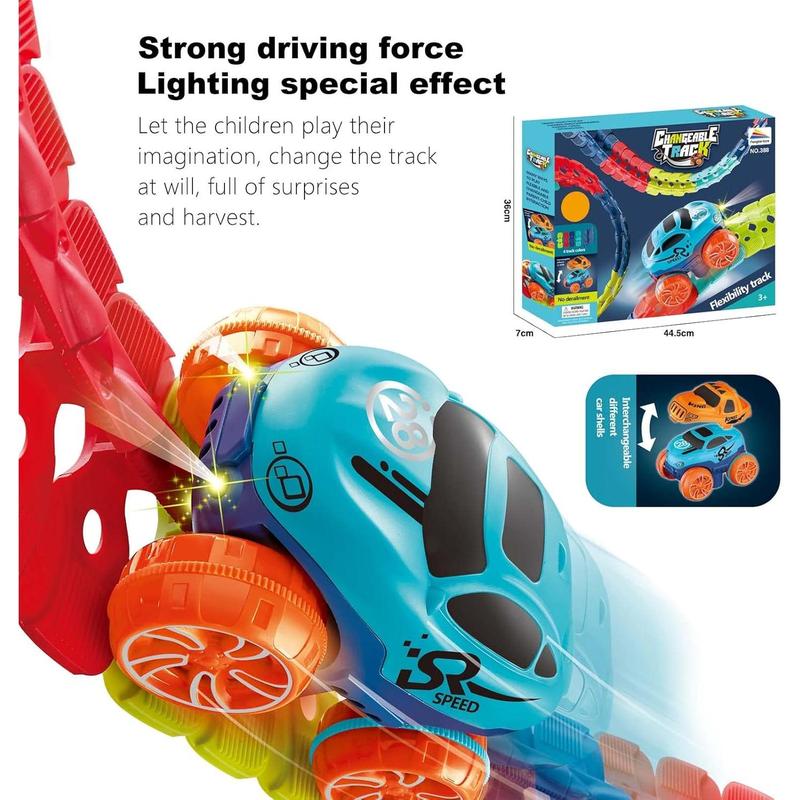 230 count Car Track Set Race Track Toys for Boys Kids Christmas Birthday toys for Boys Kids Toys Birthday Toys, Flexible Changeable Magic Race Car Track Toys for 3 4 5 6 7 8 9 10 12+Year Old Boys Girls