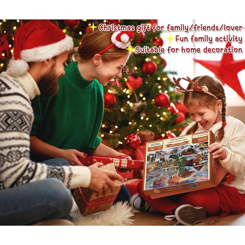 Adult Christmas Countdown calendar Puzzle 1000 pieces, Christmas Countdown Festival, Winter 2024 beautiful snowman