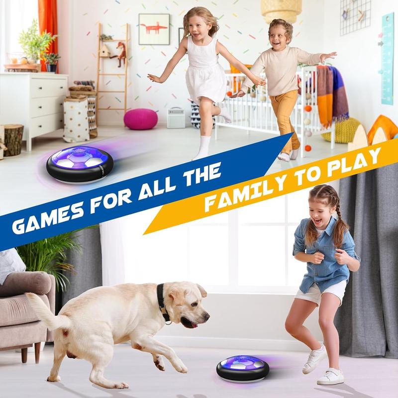 Hover Soccer Ball for Kids | Rechargeable Air Floating Soccer with LED Lights & Upgraded Foam Bumper | Indoor Soccer Gifts for Boys & Girls Ages 3-12 | Fun Birthday Gift for Kids 3-8 Years Old