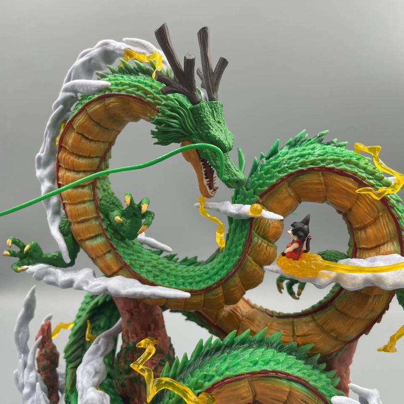 24cm Dragon Ball Anime Figure Shenron Figure Goku And Shenron Figurine Model Pvc Statue