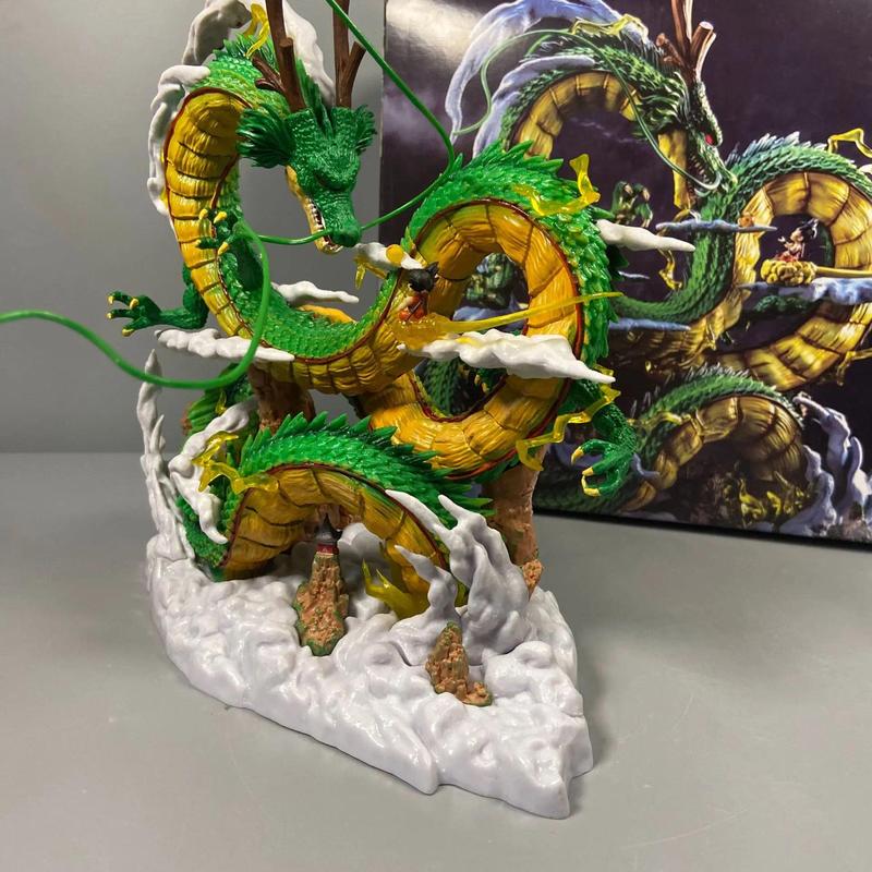 24cm Dragon Ball Anime Figure Shenron Figure Goku And Shenron Figurine Model Pvc Statue