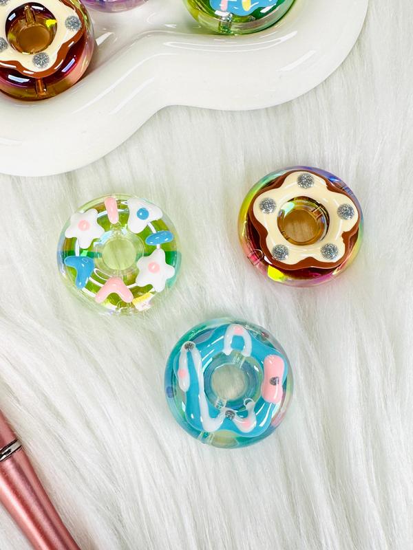 Hand Painting Donuts with straight Hole Beads-Random Color