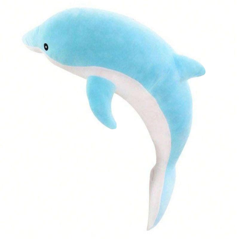 Cute Dolphin Shaped Plush Toy, 1 Count Soft Stuffed Animal Dolphin Pillow Doll, Cute Dolphin Plush Toy, Home Decor