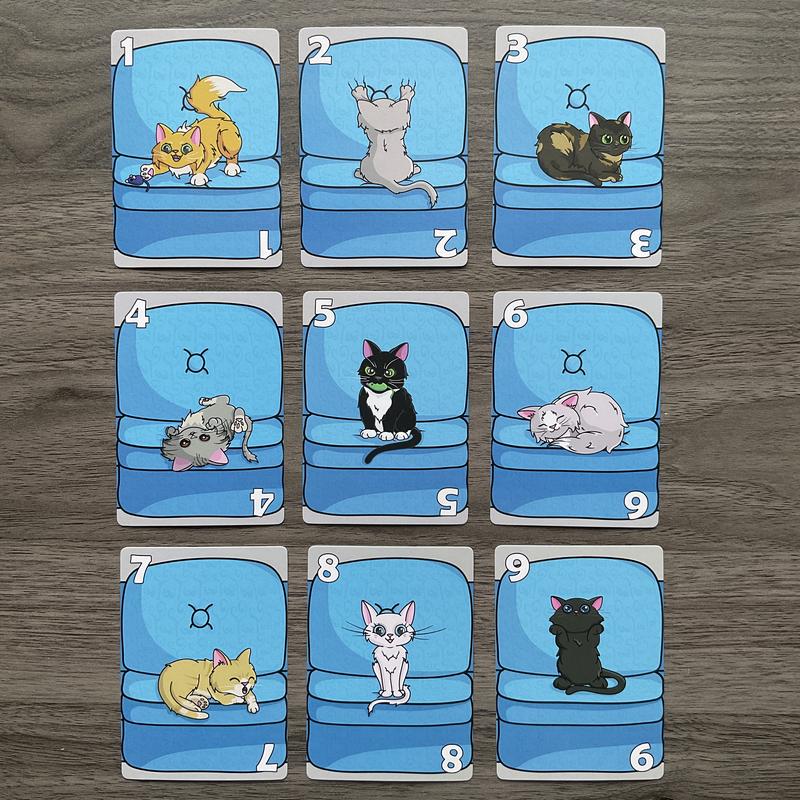 Couch Kittens Card Game- Quick and Easy 2 Player Game by The Dusty Top Hat - Perfect for Couples - Bonus Cards Included