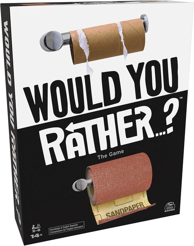 Spin Master Games, Would You Rather? - Funny Card Game for College, Birthday & More, Family Games, Party Games, Card Games for Adults & Teens Ages 14+