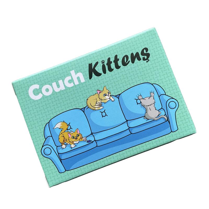 Couch Kittens Card Game- Quick and Easy 2 Player Game by The Dusty Top Hat - Perfect for Couples - Bonus Cards Included