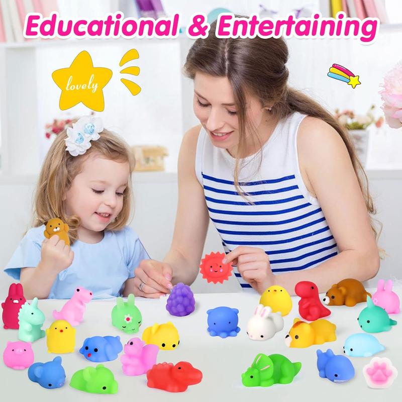 Squishies 40pcs Mochi Squishy Toys Mini Kawaii Squishy Party Favors for Kids Treasure Box Toys for Classroom Prizes Fidget Toys Goodie Bag Christmas Stocking Stuffers Easter Egg Fillers Gift for Kids