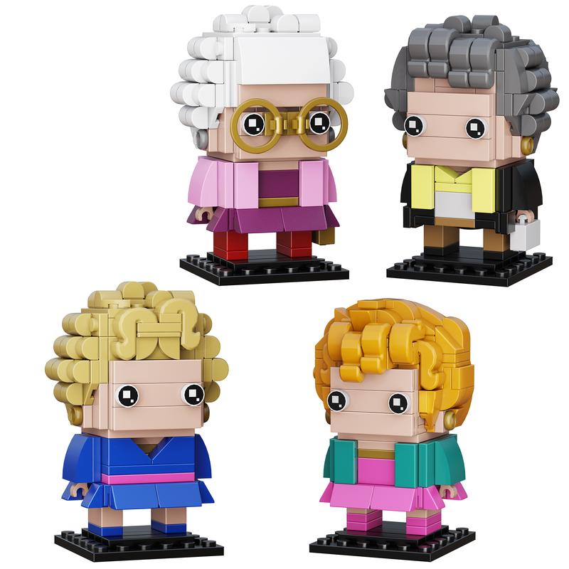 4 in 1 The Golden Women Figures Building Blocks Set, Perfect Halloween Toys and Gifts for Fans and Kids (610 pcs)