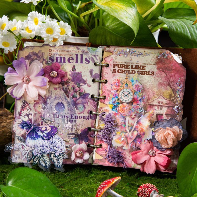 Vintage Castle Pattern Material Paper (30pcs set), Random Pattern Background Paper for Scrapbooking Journal Card Making Decoration, Gift Wrapping Paper