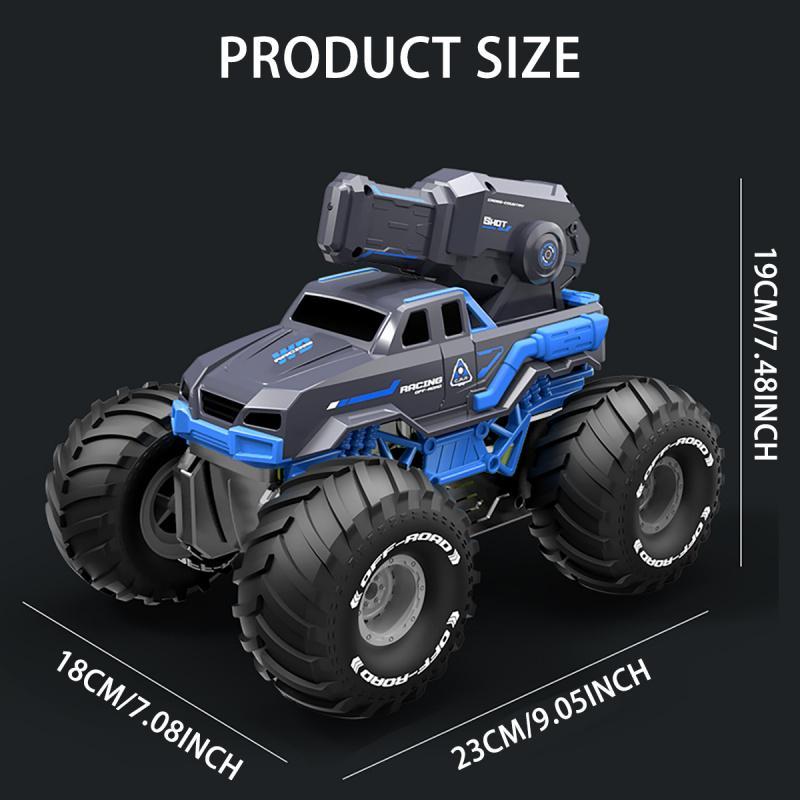 Remote Control Monster Truck, 1 Box Water Spray Car with Remote Control & Accessories, Waterproof Durable 4WD Amphibious Remote Control Car