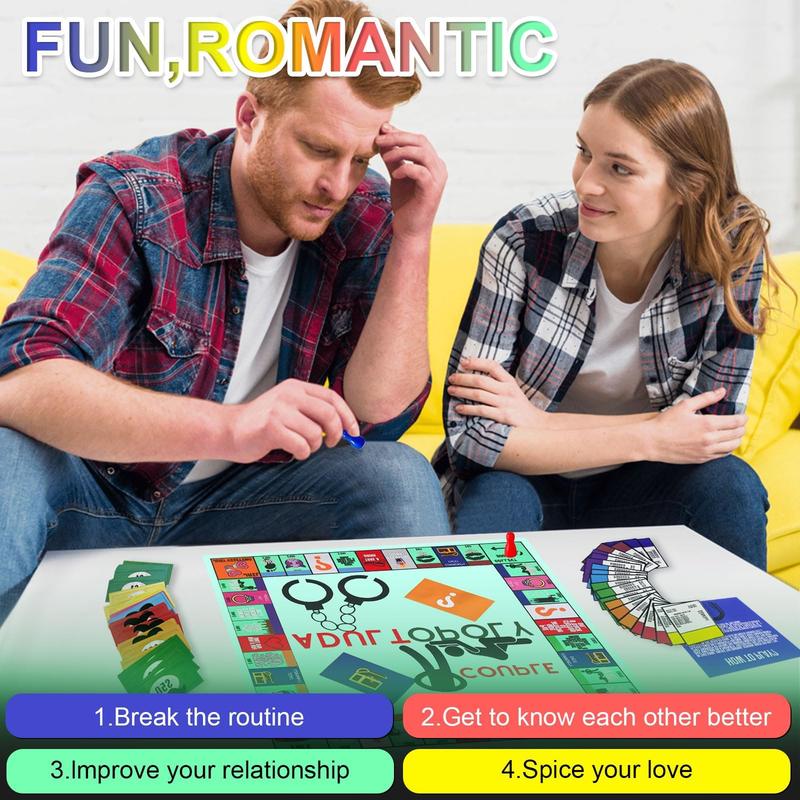 Adultopoly Board Game for Couples - Relationship Card Game with Box