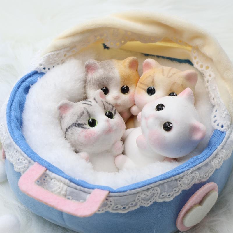 Taba squishy kitten toy set – kawaii soft fidget sensory toys for stress relief, ASMR, and relaxation stress relief gift taba taba squishy fluffy taba squeeze squishy