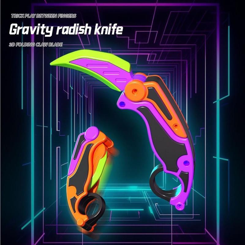 Fidget Claw Knife, 3D Gravity Knife Toy, 3D Gravity Plastic, Sensory Knife Fidget Toys for Kids & Adults, Anxiety Stress Relief Toy