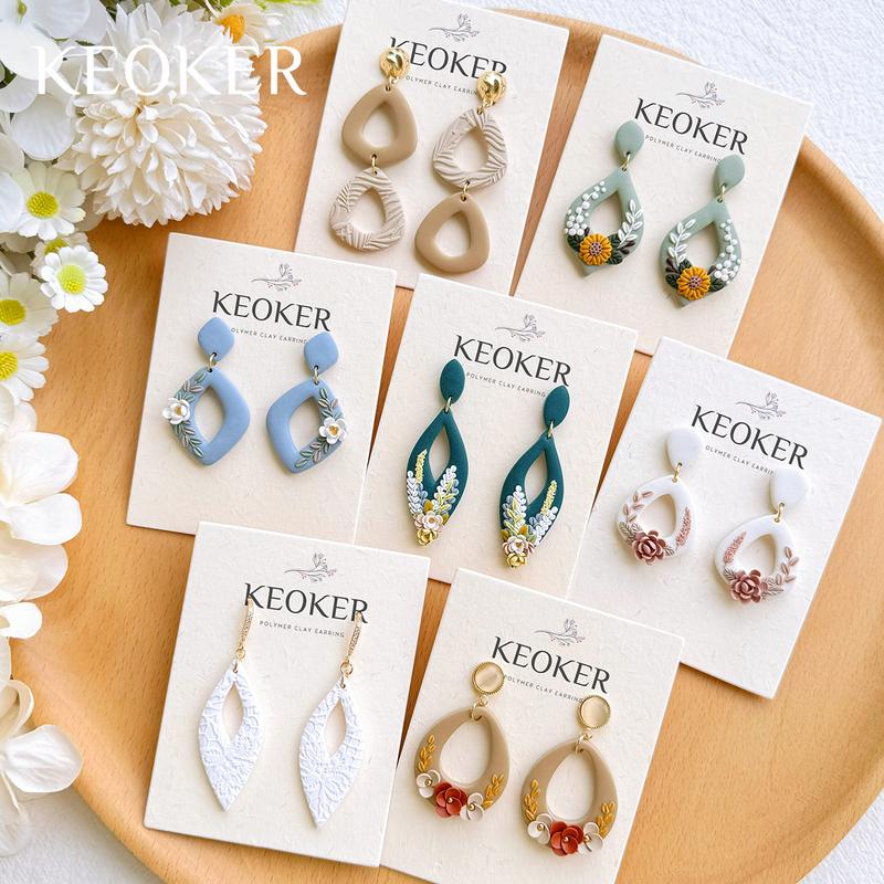 Keoker 10 Organic Shape Clay Earring Cutters