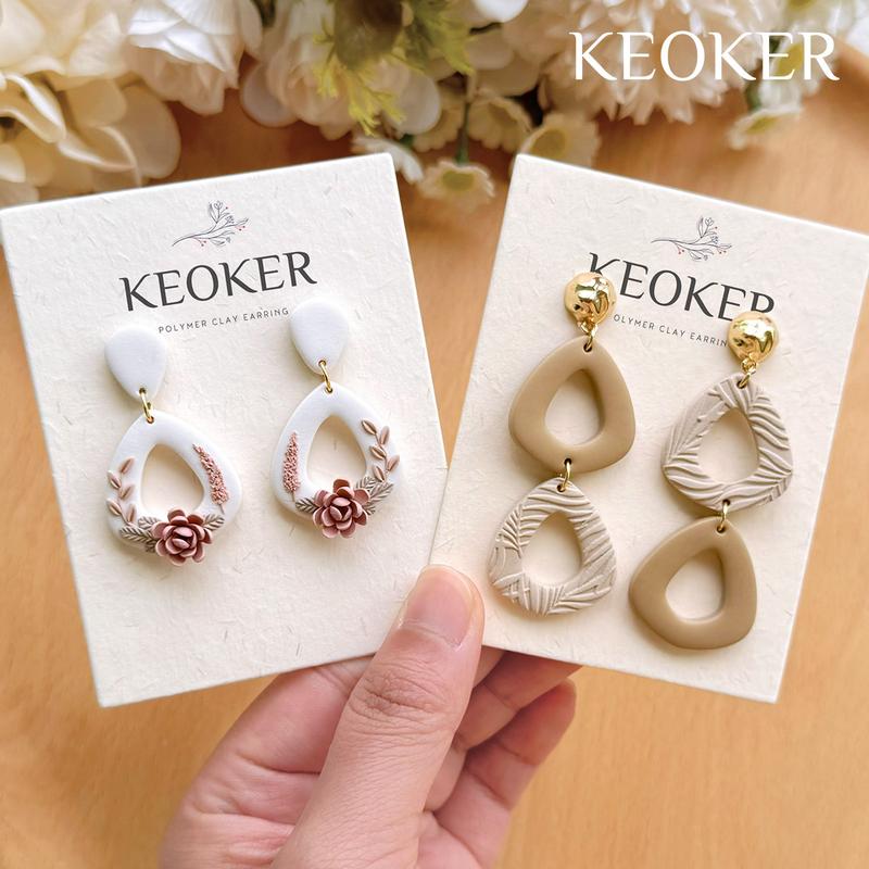 Keoker 10 Organic Shape Clay Earring Cutters