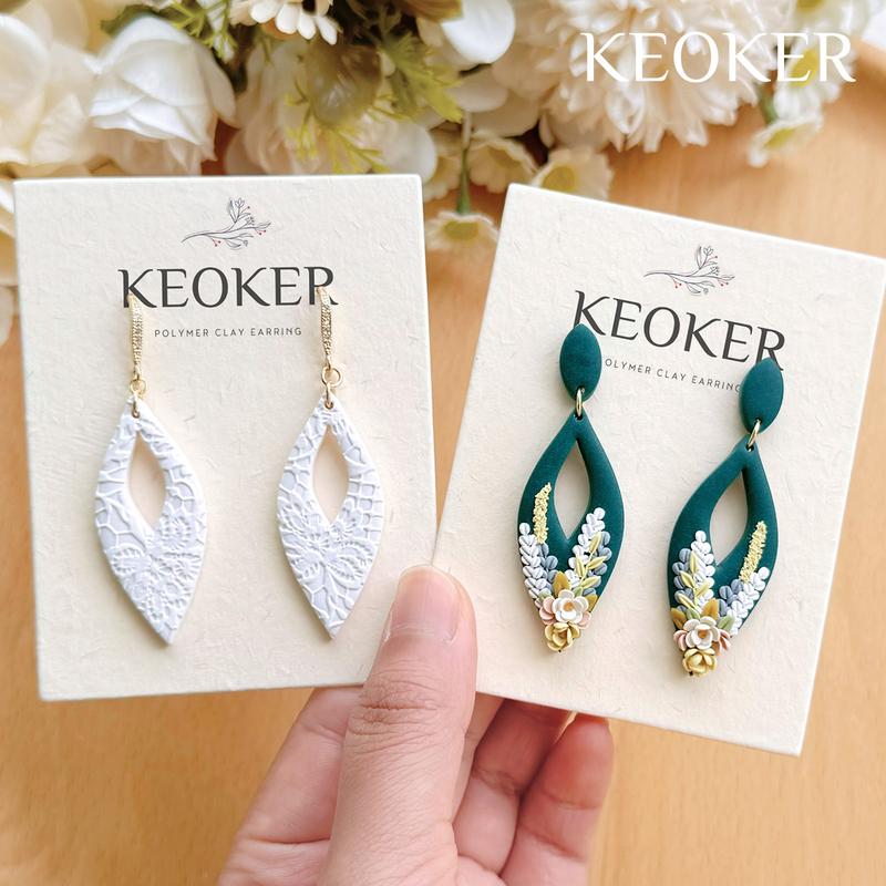 Keoker 10 Organic Shape Clay Earring Cutters