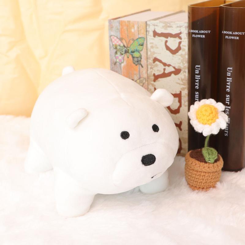 3Pcs Three Little Bears Cute Plush Toys, White Bear Brown Bear Panda Plush Toy Cartoon Bear Plush Toy, Funny Soft Cute Panda Doll Pillow, Home Decor, Decorative Statue Pillow, Birthday, Christmas, Valentine's Day Gift