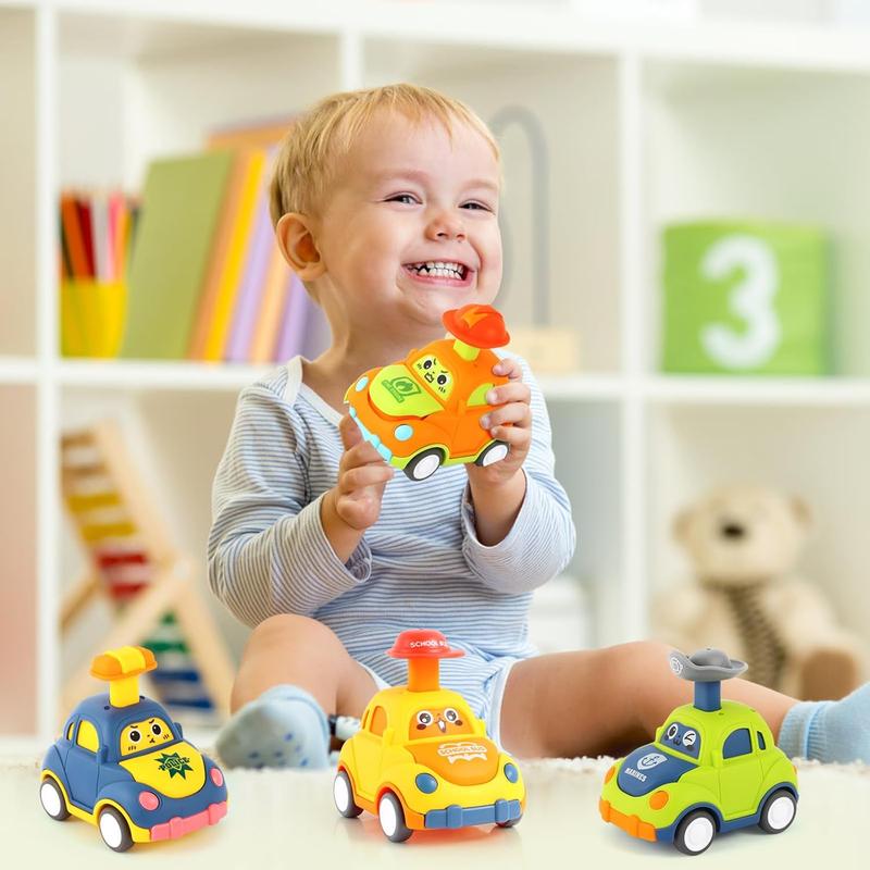 Car Toys for Toddlers 1-3 One Year Old Boy Birthday Gift for Boys Girls Pull Back City Vehicle Toys Party Favors for Kids