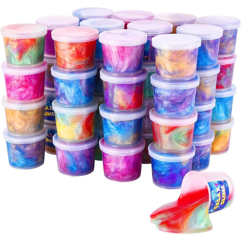 Galaxy Slime Kit 48 Pack Party Favors for Kids, Stress Relief Toy, Novelty and Gag Toys for Girls and Boys, Christmas Stocking Stuffers