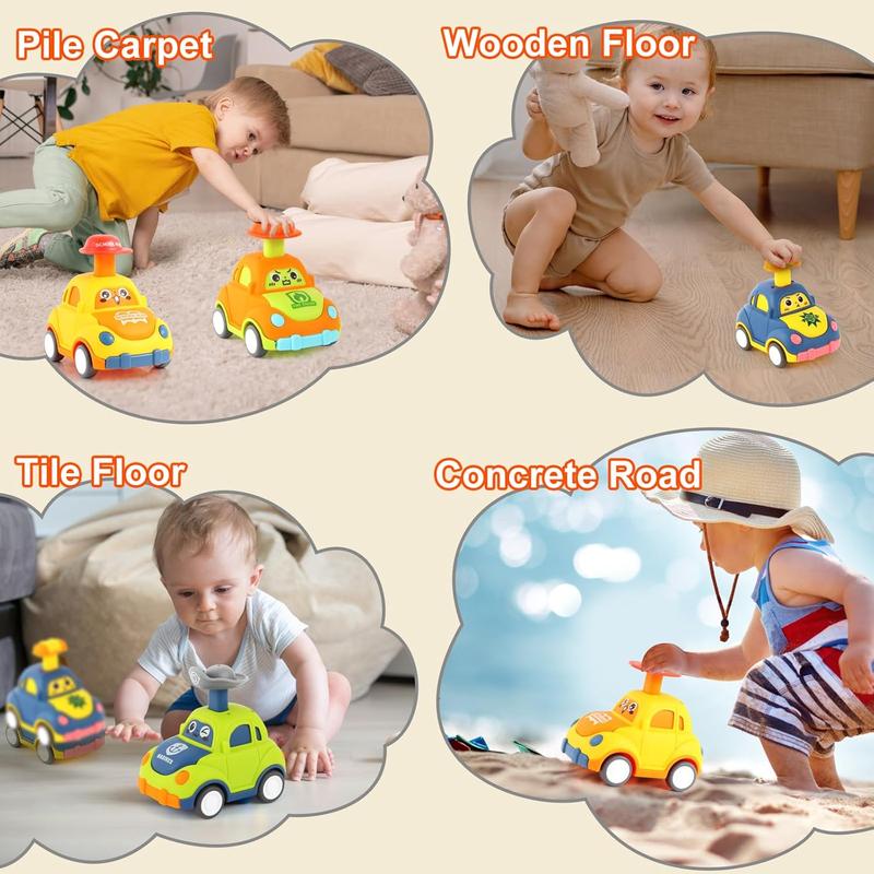 Car Toys for Toddlers 1-3 One Year Old Boy Birthday Gift for Boys Girls Pull Back City Vehicle Toys Party Favors for Kids
