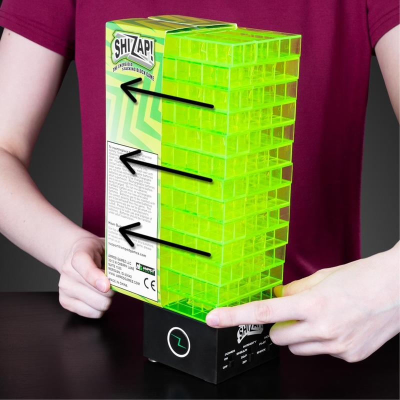 ShiZap! Electric Shock Stacking Block Game for Teens & Adults