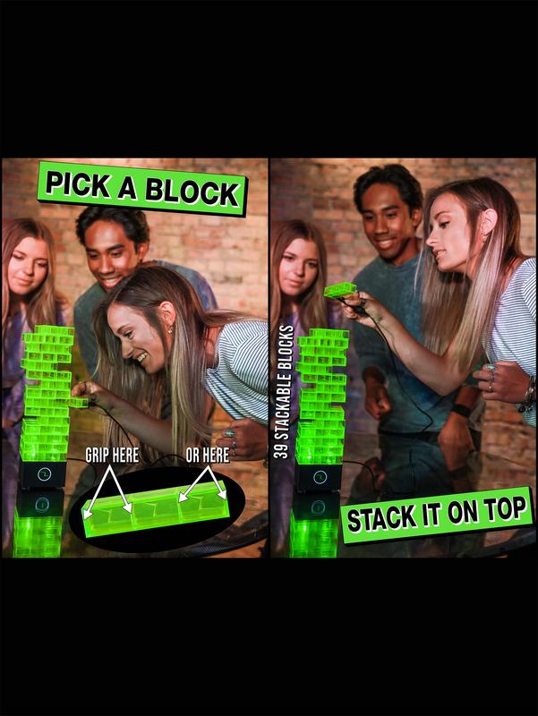 ShiZap! Electric Shock Stacking Block Game for Teens & Adults