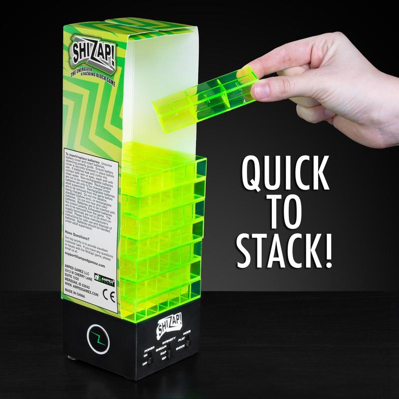 ShiZap! Electric Shock Stacking Block Game for Teens & Adults