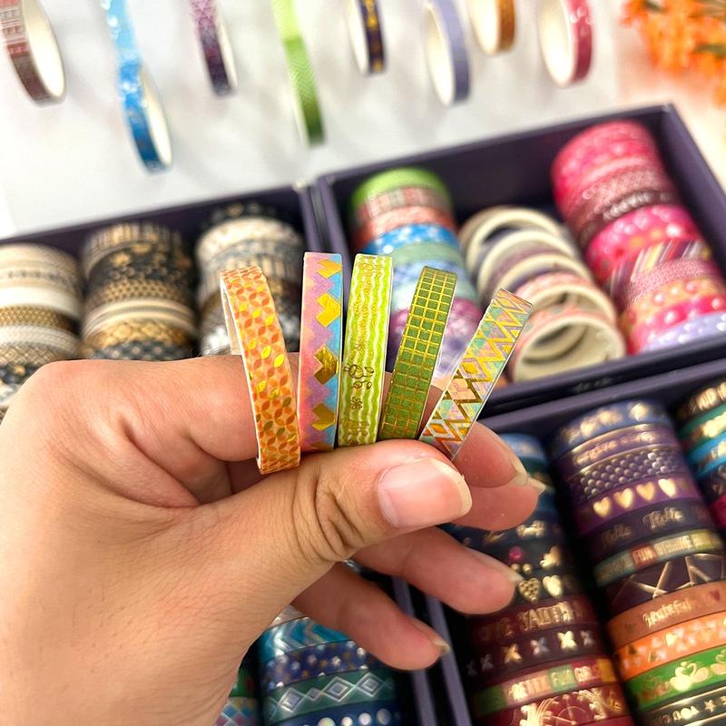 Washi Tape Set, 36pcs box Vintage Scrapbooking & Journal Making Tape, DIY Decorative Tape for Gift Wrapping, Greeting Cards, DIY Crafts