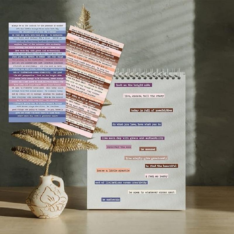 Random Random Text Pattern Sticker, 8 Sheets Creative Retro Text Sticker, Scrapbooking DIY Decorative Material Collage Journaling
