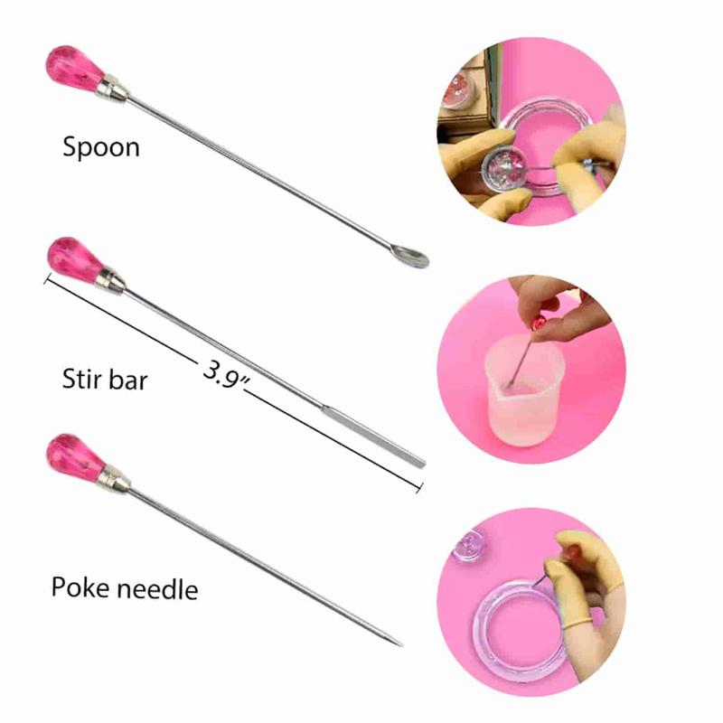 Jewelry Making Kit with 16 Silicone Molds, 100 Eye Pins, and Tools for Resin Crafts, Gift, Jewelry, Art - LET'S RESIN
