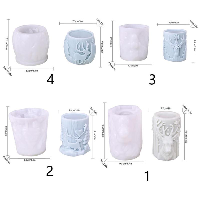 Deer & Elk Design Silicone Candle Mold, 1 Count DIY Candle Making  Mould, Soap Making Mold, Handmade Craft Mold for Home Decor