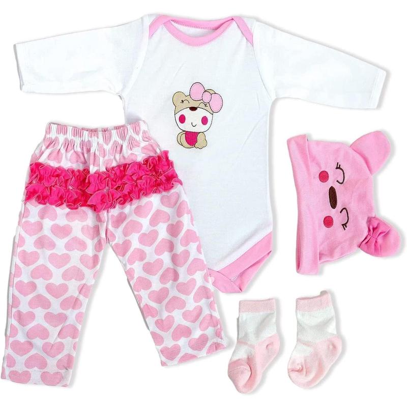 MAIHAO Reborn Baby Dolls Clothes for 17-22 Inch Newborn Baby Doll Girl, Baby Doll Clothes Outfit Accessories fit 17-22 Inch Baby Doll Girl