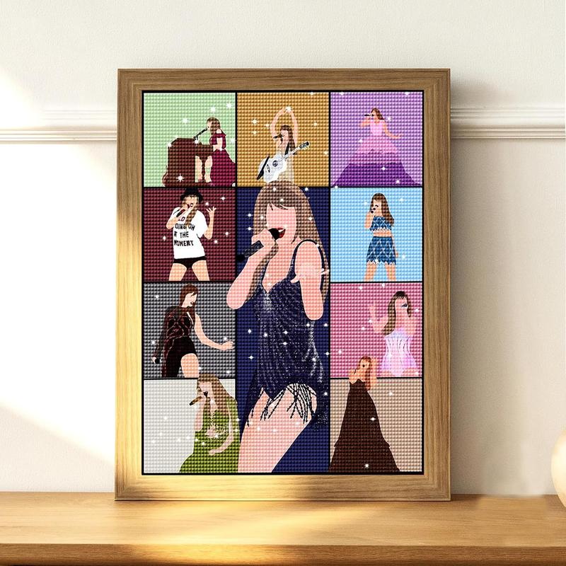 Taylor 5D Diamond Painting for Adults,DIY Diamond Painting Kits,Diamond Painting Kit Art for Wall Home Decor Arts Craft (Multicolor Flash Drill)