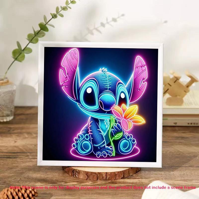 Cartoon Disney Stitch Pattern DIY Diamond Arts Colorful Painting Kit without Frame, DIY 5D Diamond Arts Colorful Painting Kit, Wall Art Decor for Home